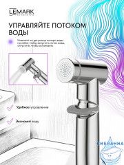 Встраиваемый смеситель с гигиеническим душем Lemark Сибирь LMF-7058B-C (хром)