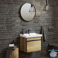 Тумба Aqwella Urban 50 дуб балтийский с раковиной Фостер 50