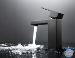 Смеситель для раковины Abber Daheim  AF8210B  (без донного клапана) (черный матовый)