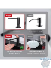 Дозатор для жидкого мыла Raglo R720.02.06 черный матовый