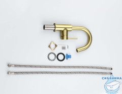 Смеситель для раковины Aquatek Европа AQ1307BG (золото шлифованное)