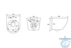 Унитаз подвесной безободковый Abber Bequem AC1101MBG сиденьем Soft Close (микролифт) (зеленый матовый)