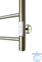 Полотенцесушитель электрический Санприз Аврора П6 40х70  (никель) (подключение универсальное)