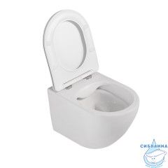 Унитаз подвесной безободковый Abber Bequem AC1100 с сиденьем Soft Close (микролифт) (белый)