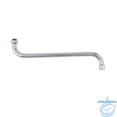 Излив для смесителя, ванна, S-образный, нерж. сталь, 400 мм, поворотный, хром, IDDIS, 995S40C2SM