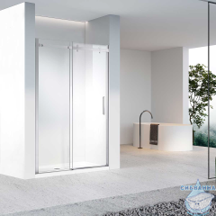 Дверь в нишу Vincea Como-N 120 профиль хром, стекло прозрачное VDS-4CN120CL