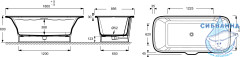Ванна из искусственного камня Jacob Delafon Elite E6D034-00 180x85 с ножками