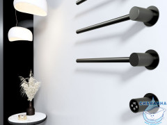 Полотенцесушитель электрический  Wonzon&Woghand Hamburg 47х57 WW-AL313-MB (с возможностью скрытого подключения, подключение универсальное) (черный матовый)