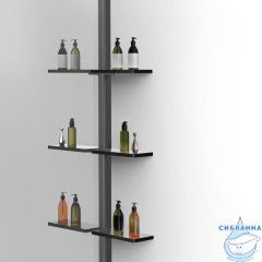 Walk-in Vincea Walk In HR 100 профиль вороненая сталь, стекло зеркальное VSW-1HWS100MRGM