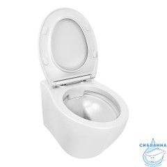 Унитаз подвесной безободковый Azario Keras AZ-99046W с сиденьем быстросъемным Soft Close (микролифт)