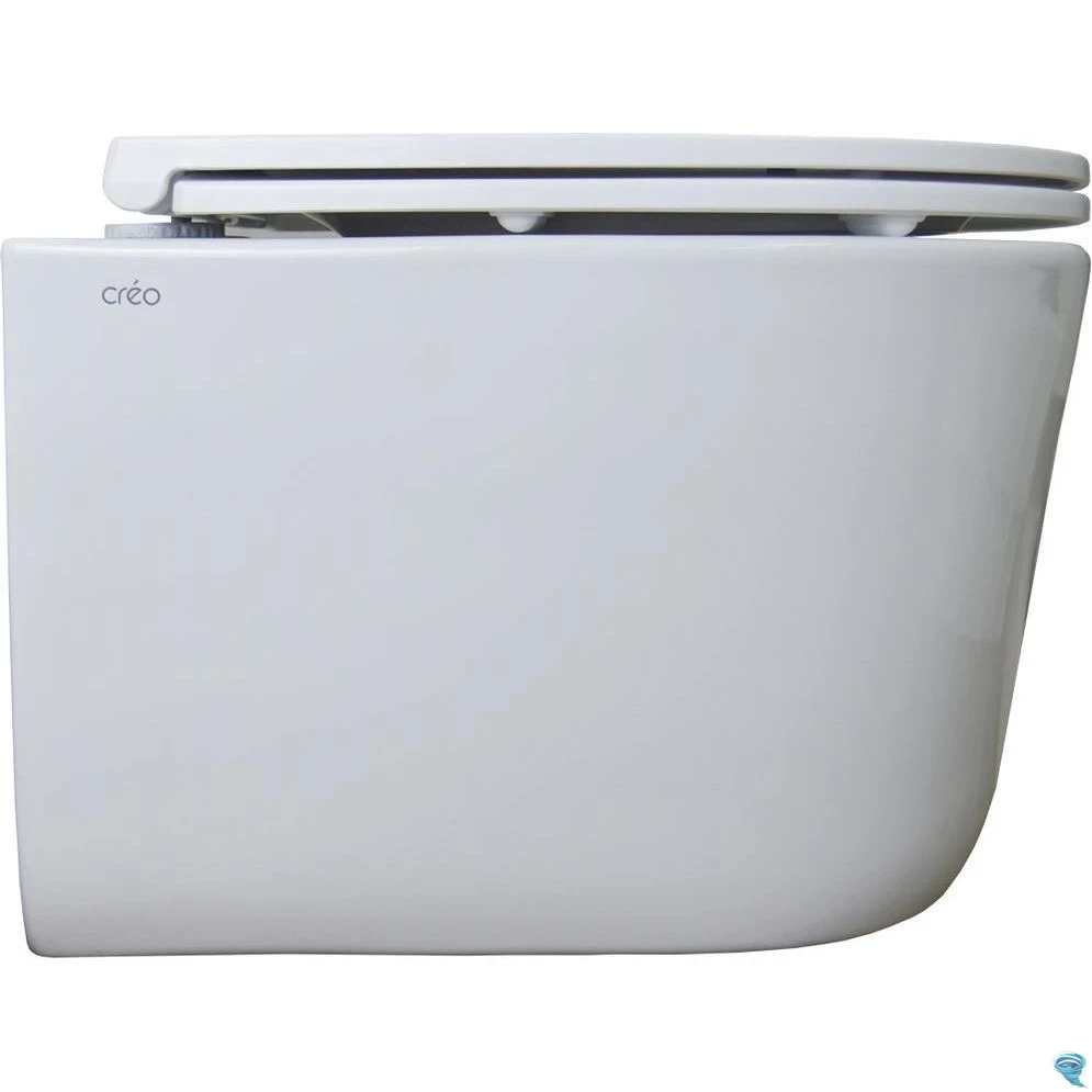 Инсталляция для унитаза Charus CC.300.80.01 с кнопкой смыва Charus Bagliore FP.330.WHITE.10 белое стекло,  с унитазом LYon 2.0 (с сиденьем Soft Close (микролифт)