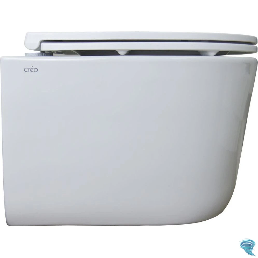 Инсталляция для унитаза Charus CC.300.80.01 с кнопкой смыва Charus Bagliore FP.330.WHITE.10 белое стекло,  с унитазом LYon 2.0 (с сиденьем Soft Close (микролифт)