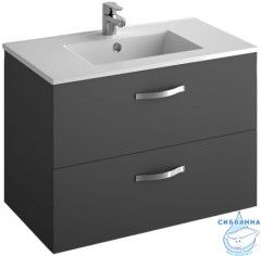 Тумба Jacob Delafon Ola EB391-N1 80 темный дуб с раковиной Ola 80