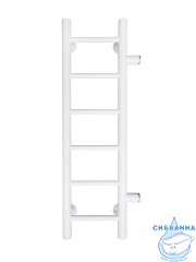 Полотенцесушитель водяной Санприз Аврора П6 80х20 (боковое подключение 50 см) (белый матовый)