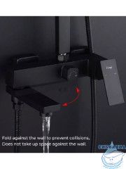 Душевая система Frap F24802-16 300 1 режим (черный матовый)