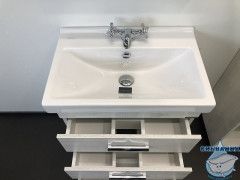 Тумба Comforty Никосия 60 дуб белый с раковиной Comforty 60 4138879