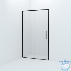 Дверь в нишу Iddis Slide 120x195 профиль черный, стекло прозрачное SLI6BS2i69 