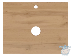 Тумба подвесная 1Marka GRUNGE LOFT 60П (1 ящик) Дуб Вотан с раковиной Sanita Luxe Инфинити 60