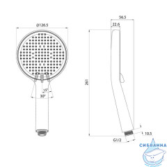 Лейка для душа, 3F, Ideal Spa, Milardo, ILS3FCRM18