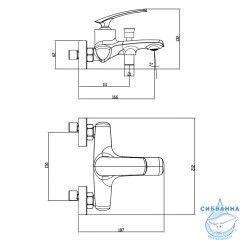 Смеситель для ванны Azario Reuleaux AZ-VWF238296C (хром)