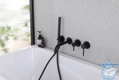 Смеситель для ванны встраиваемый ABBER Wasser Kreis AF8130B (черный матовый)