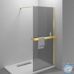 Walk-in Vincea Walk In HR 100 профиль брашированное золото, стекло тонированное VSW-4HR100CGG