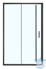 Душевое ограждение Azario Milton 120x80 профиль черный, стекло прозрачное AZ-ND1131-L 1200 BLACK (без поддона)