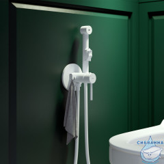 Встраиваемый смеситель с гигиеническим душем Iddis Axes 003WTR0i08 (белый)