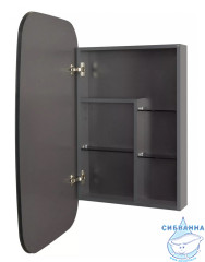 Шкаф-зеркало Акватон Сохо 60 см графит 1A258302AJA0L