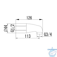 Набор переходников для установки смесителя на борт акриловой ванны, 010, IDDIS, 001SB00i83