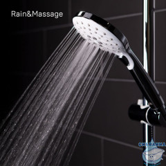 Душевой гарнитур с верхней лейкой, белый, Ray, IDDIS, RAYSW3Fi76