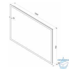 Зеркало Calypso Mercury Led 100x70 с подсветкой,  с часами ЗЛП383