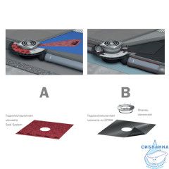 Дренажный трап для душа TECEdrainpoint S 130 с вертикальным выходом 3601300, с сухим затвором 3695005