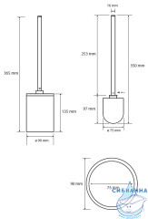 Ершик для унитаза Bemeta Dark 104913090