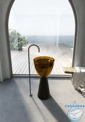 Раковина напольная 45 см ABBER Kristall AT2703Black-Vesuvian