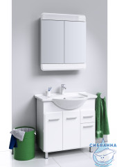 Тумба Aqwella Classic Корсика 85 с раковиной Стиль 85 белый глянец