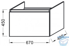 Тумба под раковину Jacob Delafon Odeon Up 67 EB860-N18 белый