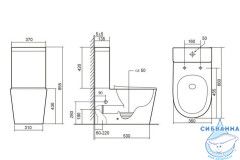 Унитаз ABBER Bequem AC1112T компакт белый, безободковый, смыв торнадо
