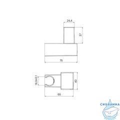 Держатель для душевой лейки, хром глянцевый, поворотный, Agua, IDDIS, AGUCP00i53