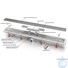 Дренажный трап для душа Veconi VCN Klasik V850KN с решеткой