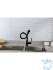 Смеситель кухни Frap F4417-6 (черный матовый)