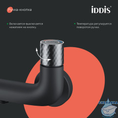 Смеситель для ванны IddisTwist TWIBLBTi02WA (черный матовый)