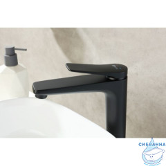 Смеситель для раковины Lemark Bronx LM3709BL (без донного клапана) (черный матовый)