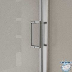 Дверь в нишу Vincea Сити 120 профиль хром, стекло прозрачное VDS-5CT120CL