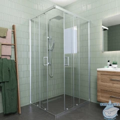 Душевое ограждение Veconi Rovigo 120x80 профиль хром, стекло прозрачное RV10-12080-01-C5 (без поддона)