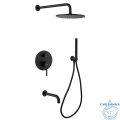Душевая система ABBER Wasser Kreis 220 1 режим AF8117B (чернй матовый)