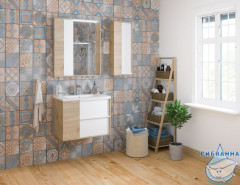 Шкаф Акватон Бостон 40 1A239903BN010 дуб эврика/белый глянец