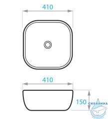 Раковина на столешницу 41 см Koller Pool Round RN-0410-WB