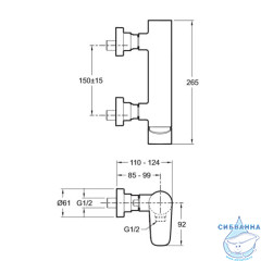 Смеситель для душа Jacob Delafon Aleo E72351-CP