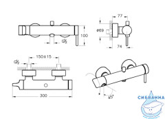 Смеситель для ванны Vitra Origin A42619 (хром)